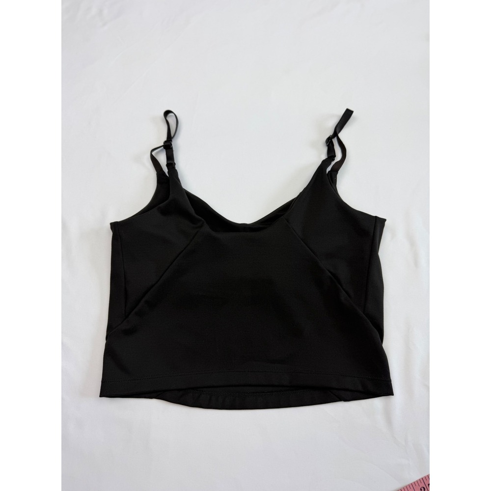 Sommer Ray Womens Black Adjustable Strap Crop Top Camisole with Shelf Bra S/P - Picture 6 of 9